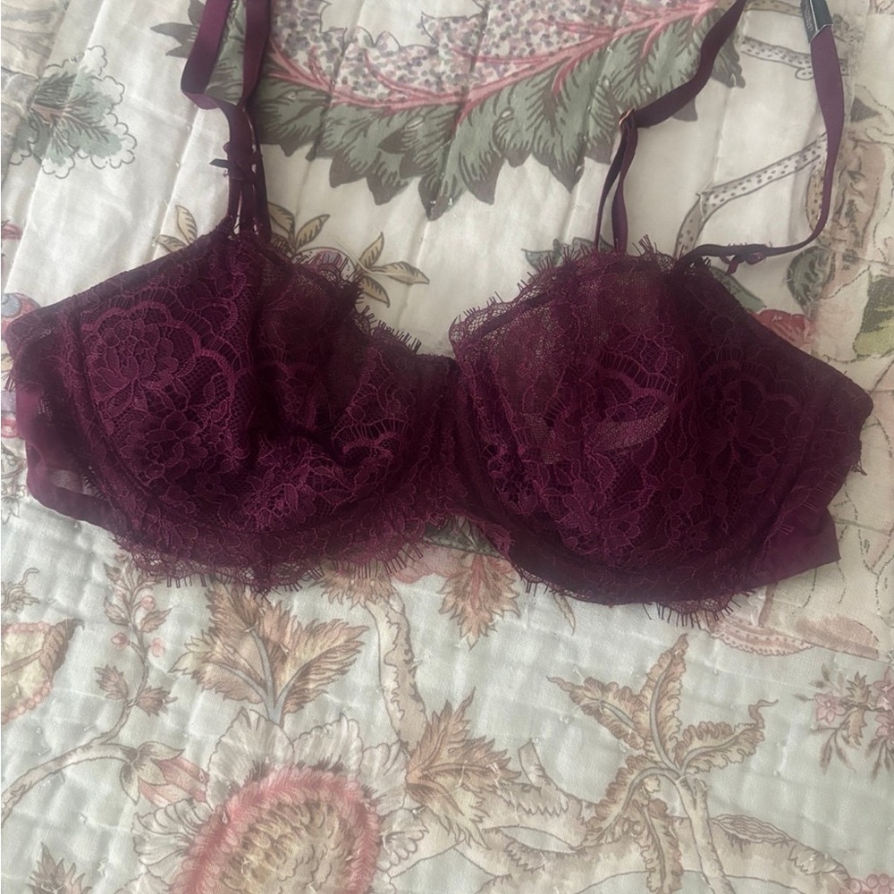 Victoria's Secret Deep Purple Lace Bra